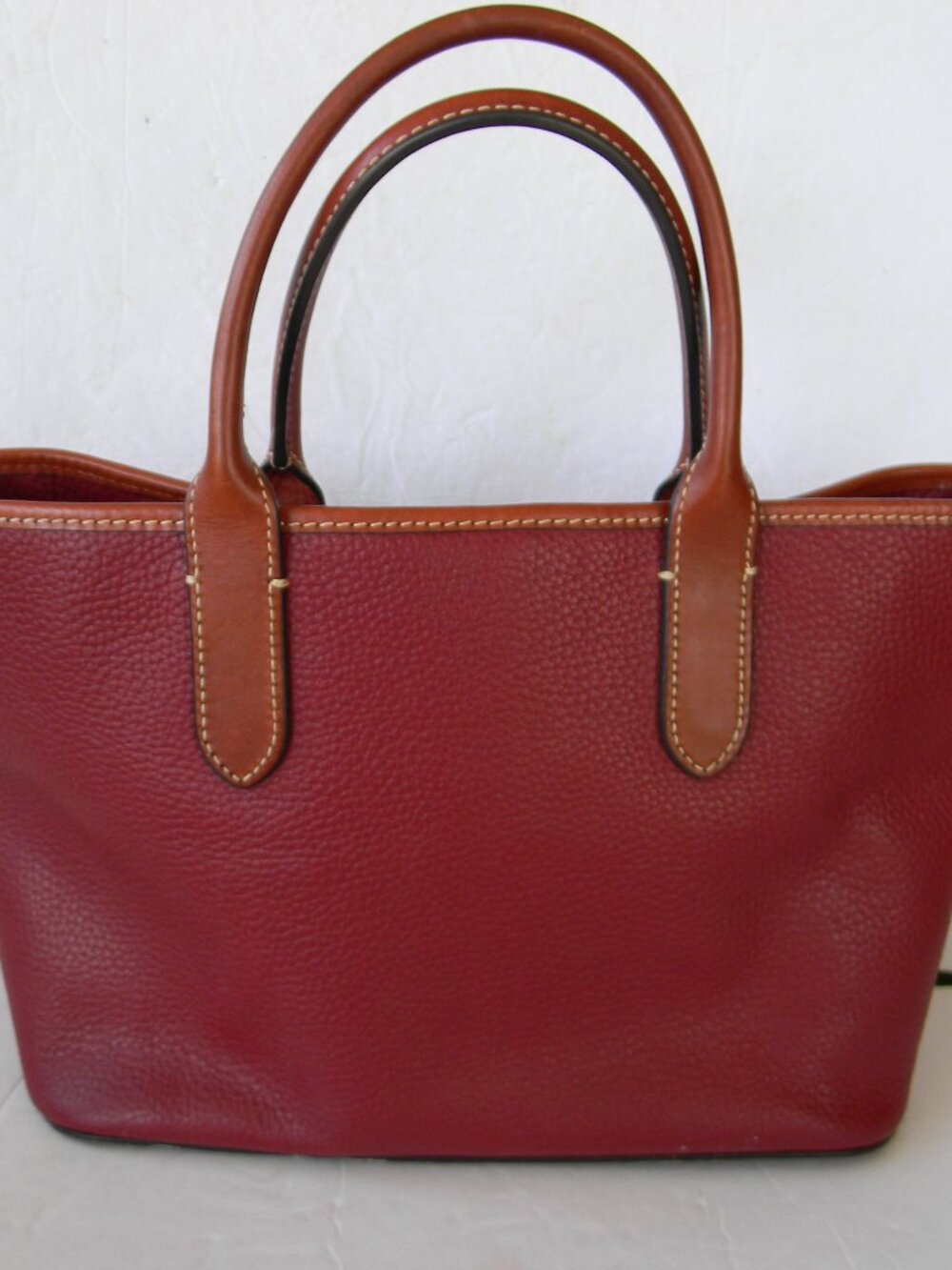 Dooney & Bourke CRANBERRY/WINE  Pebble Leather Brielle Tote - Picture 6 of 10